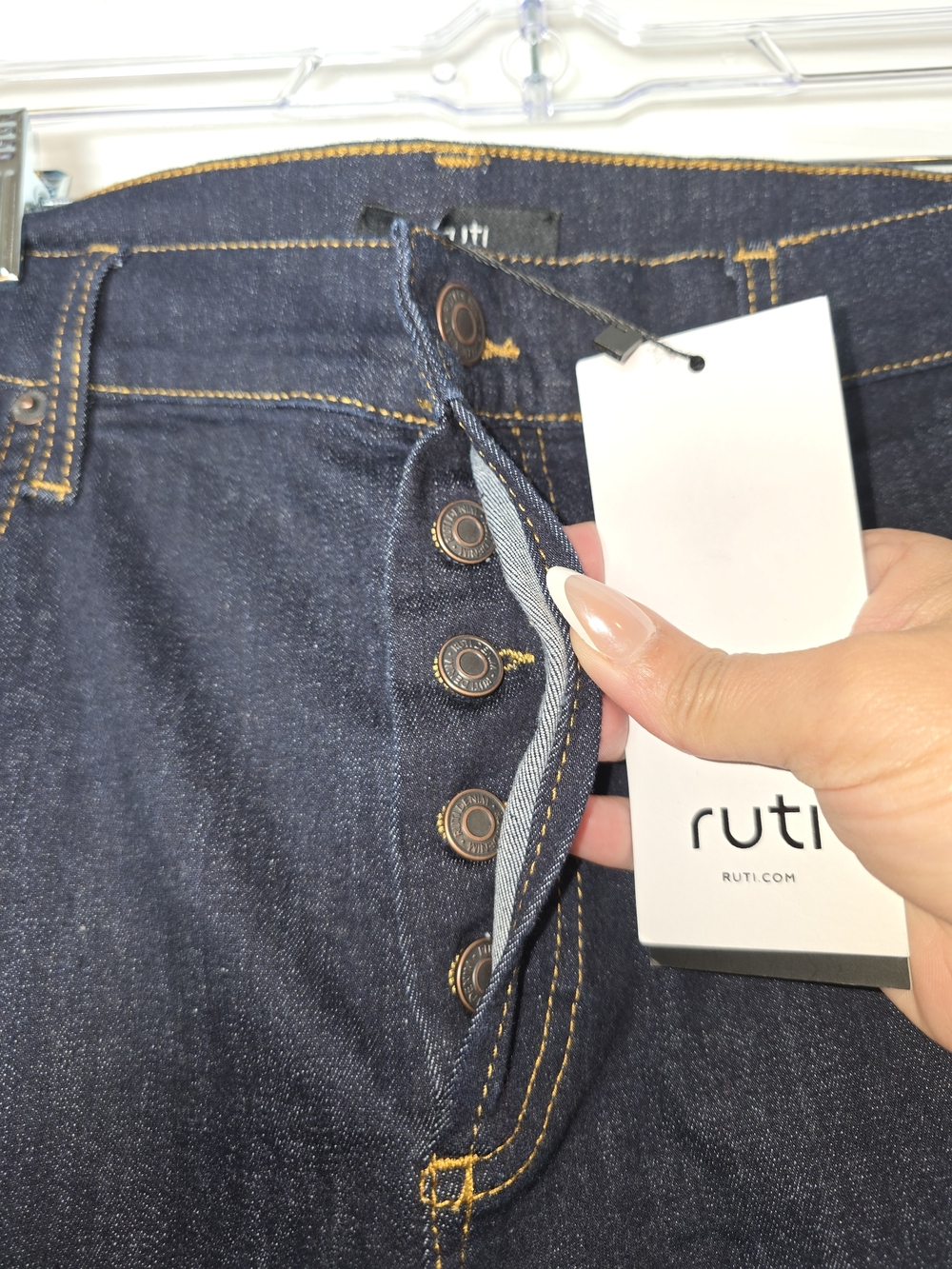 Ruti The Petite FearlessWide Leg Barrel Jeans 2.0 Dark Blue Wash Size 16p - Picture 4 of 9